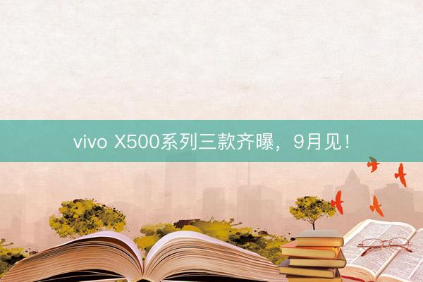 vivo X500系列三款齐曝，9月见！