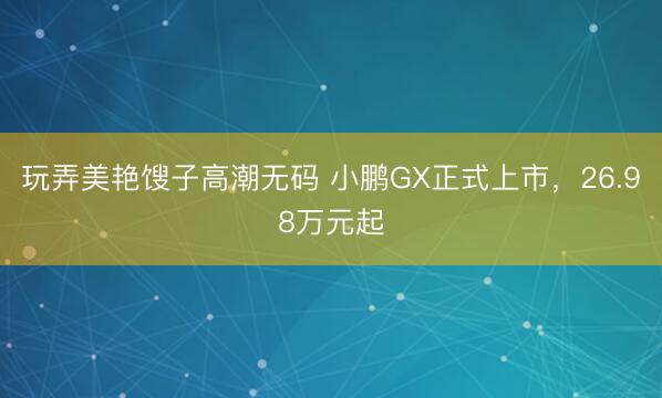 玩弄美艳馊子高潮无码 小鹏GX正式上市，26.98万元起