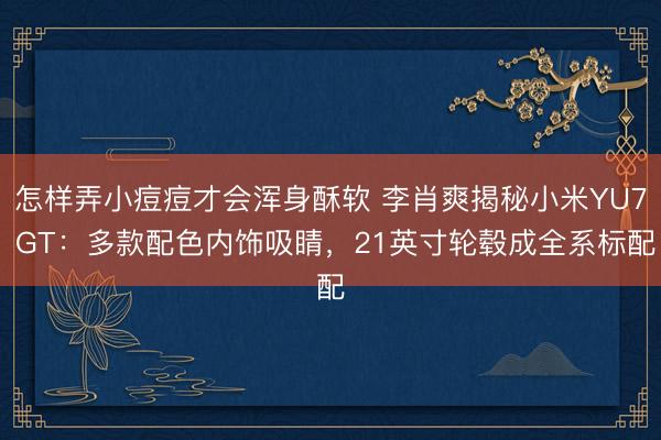 怎样弄小痘痘才会浑身酥软 李肖爽揭秘小米YU7 GT：多款配色内饰吸睛，21英寸轮毂成全系标配