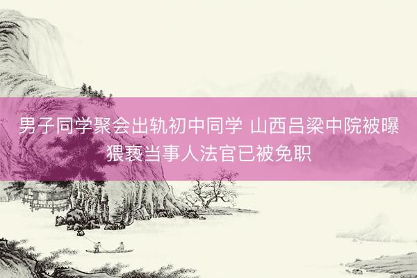 男子同学聚会出轨初中同学 山西吕梁中院被曝猥亵当事人法官已被免职