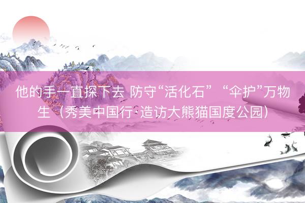 他的手一直探下去 防守“活化石”  “伞护”万物生（秀美中国行·造访大熊猫国度公园）