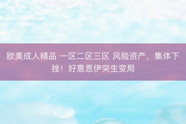 欧美成人精品 一区二区三区 风险资产，集体下挫！好意思伊突生变局