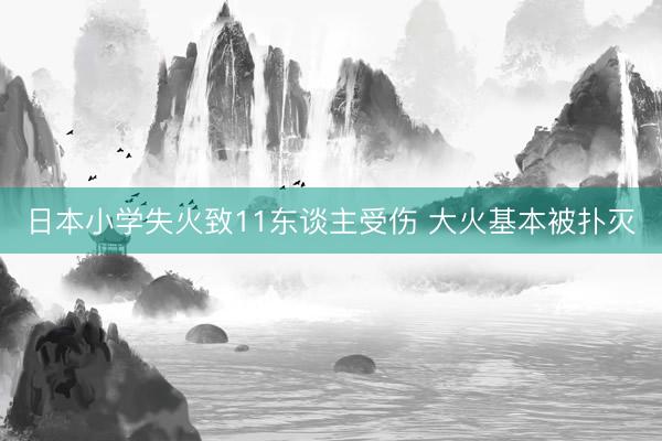日本小学失火致11东谈主受伤 大火基本被扑灭